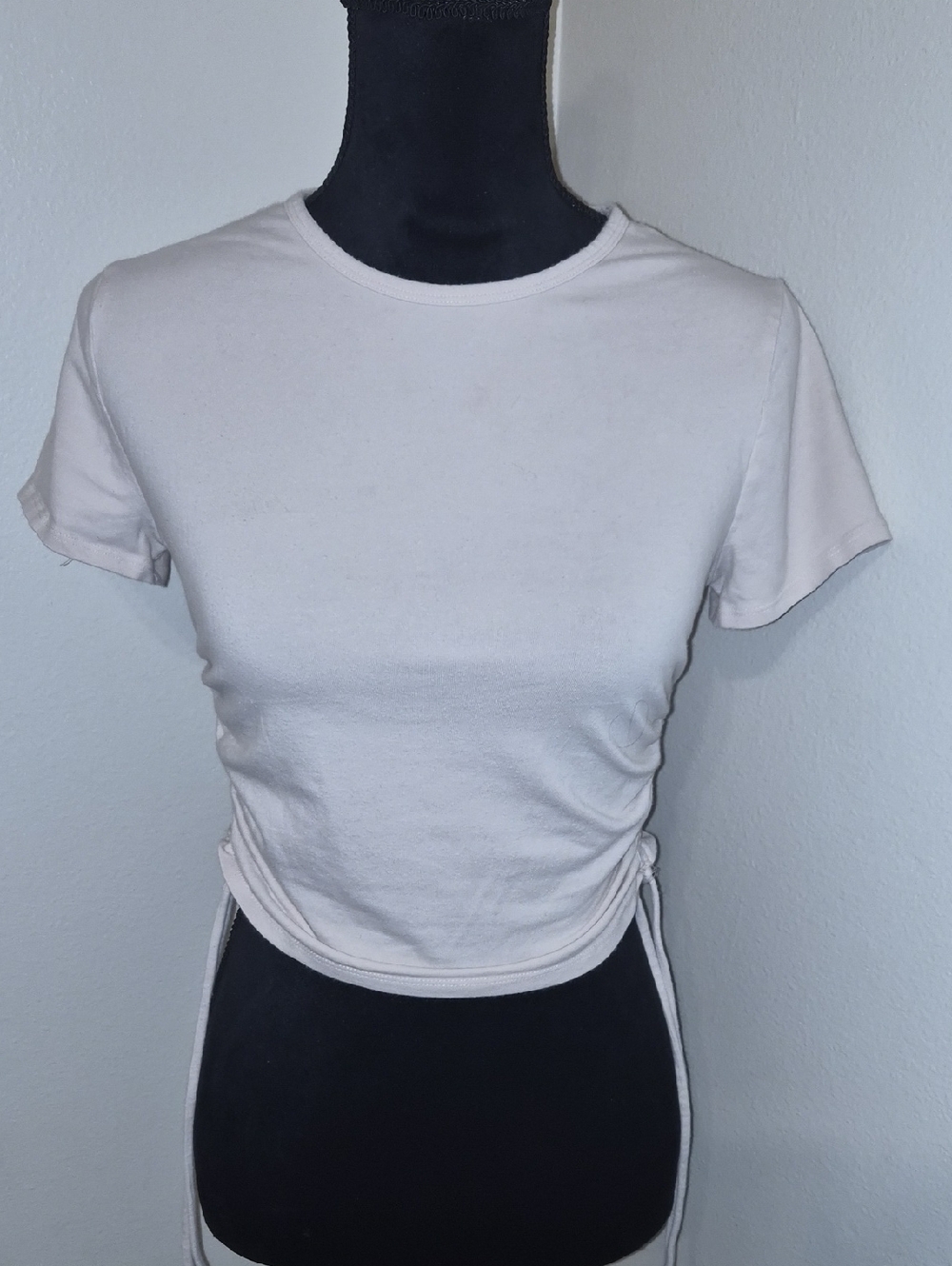 Hollister Tan Side-Tie Cinched Crop Top